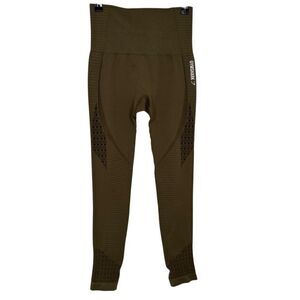 Gymshark Seamless Lace Cut‎ Out Leggings Green See Measurements For Size